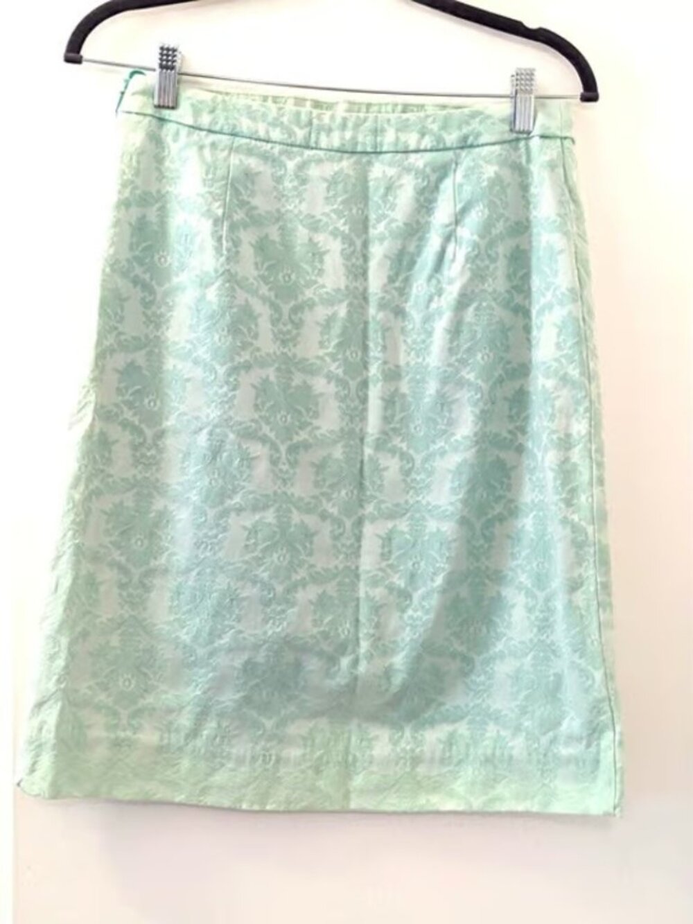 Moulinette Soeurs Anthropologie Mint Green Jacquard Pocketed Mini Skirt Size 4